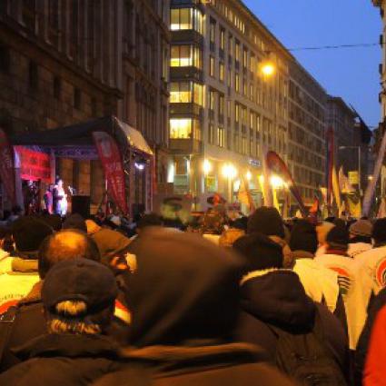 Nyugdíjat nem adunk! - bányász demonstráció VDSZ részvétellel