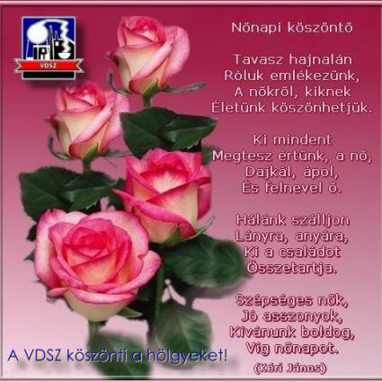 VDSZ köszöntõ a Nemzetközi Nőnap alkalmából